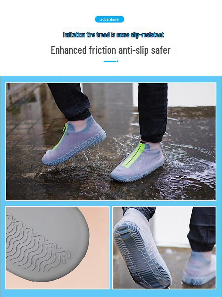 Waterproof Anti-Slip Silicone Rain Shoe Covers for Adults & Kids - Easy On/Off, Durable, Portable