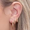 Crmya Yellow Silver Plated Stud Dangle Earrings For Women Cubic Zirconia Hoop Earrings For Women Bohemian Earings Jewelry