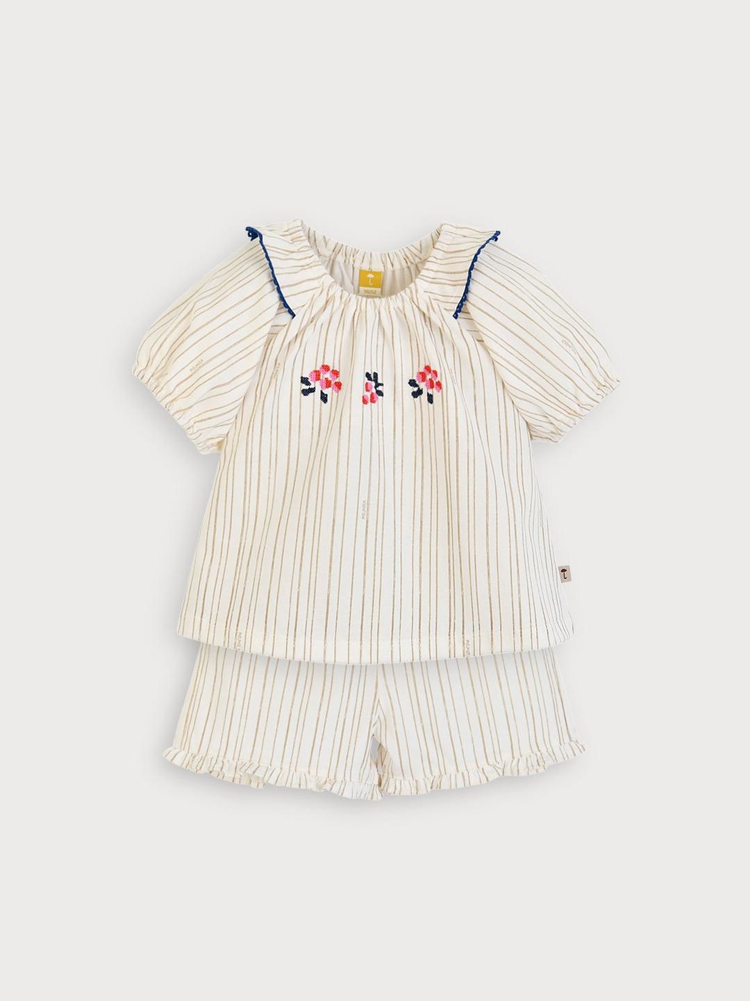 Lieto Coolever Short Sleeve Top and Shorts Set Toddler Kids Summer Loungewear 80