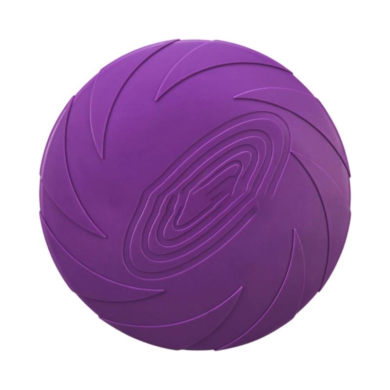 NonSlip Dog Flying Disc Chew Durable Outdoor Toy Rubber Soft Training Exercise For Active Pet