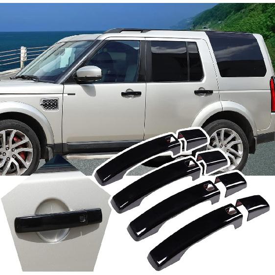 Gloss Black Door Handle Cover Trim for Land Rover Range Rover Sport 2010-2013 / Discovery 4 LR4 2009-2016 with 4 Smart Keyhole