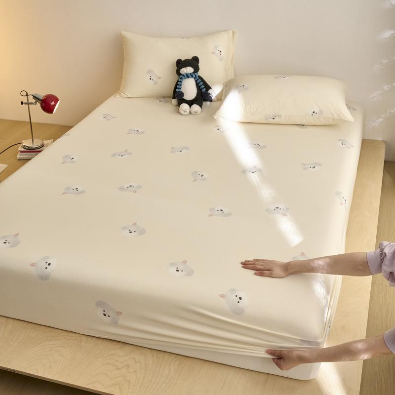 Cartoon Printed Mattress Summer Student Dormitory Bedspread Mattress All-Inclusive Protective Cover Sheet Cover Non-Slip Bedding