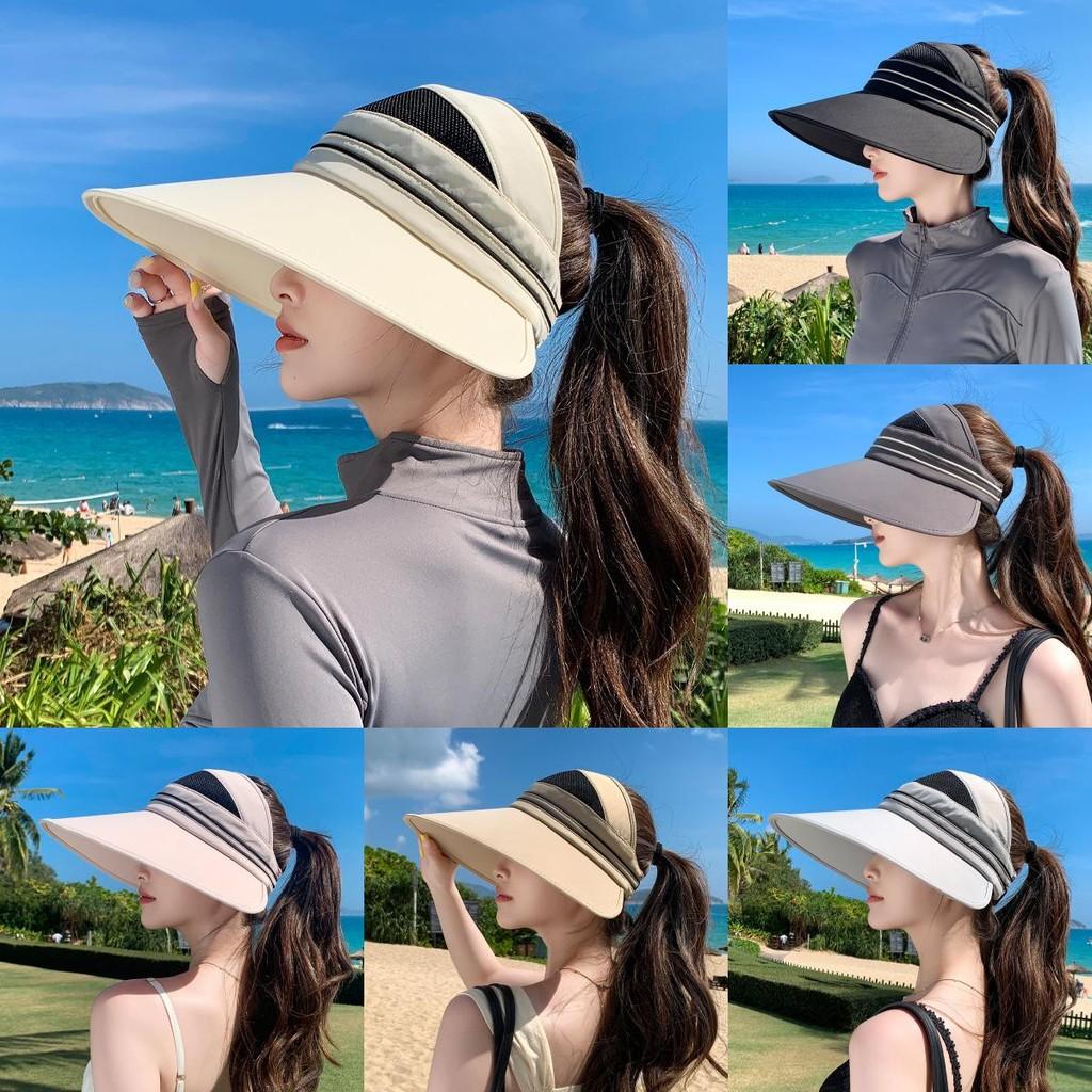 Summer Breathable Wide Brim Sun Hat For Women With Uv Protection And Sunshade