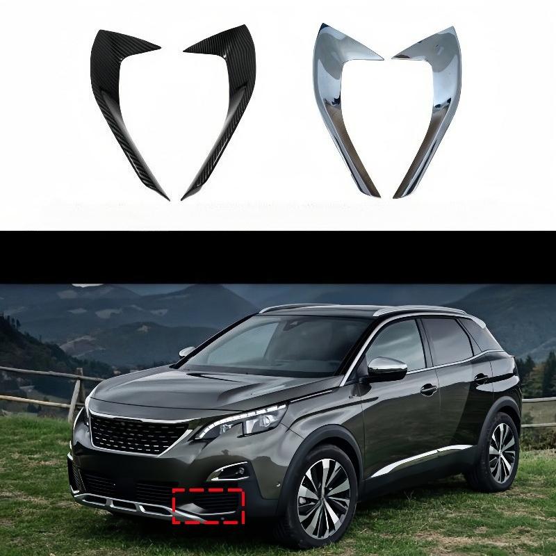 For Front Fog Light Eyebrow Trim For Peugeot 4008,Fog Lamp Eyelid Decor Bezel Cover,Sporty Modified Exterior Accessories, ABS Anti-Scratch Wear