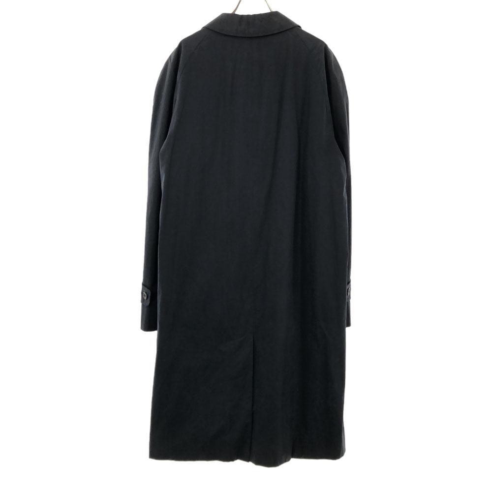 Aquascutum Stainless Collar Coat Navy Back Check Men's Used