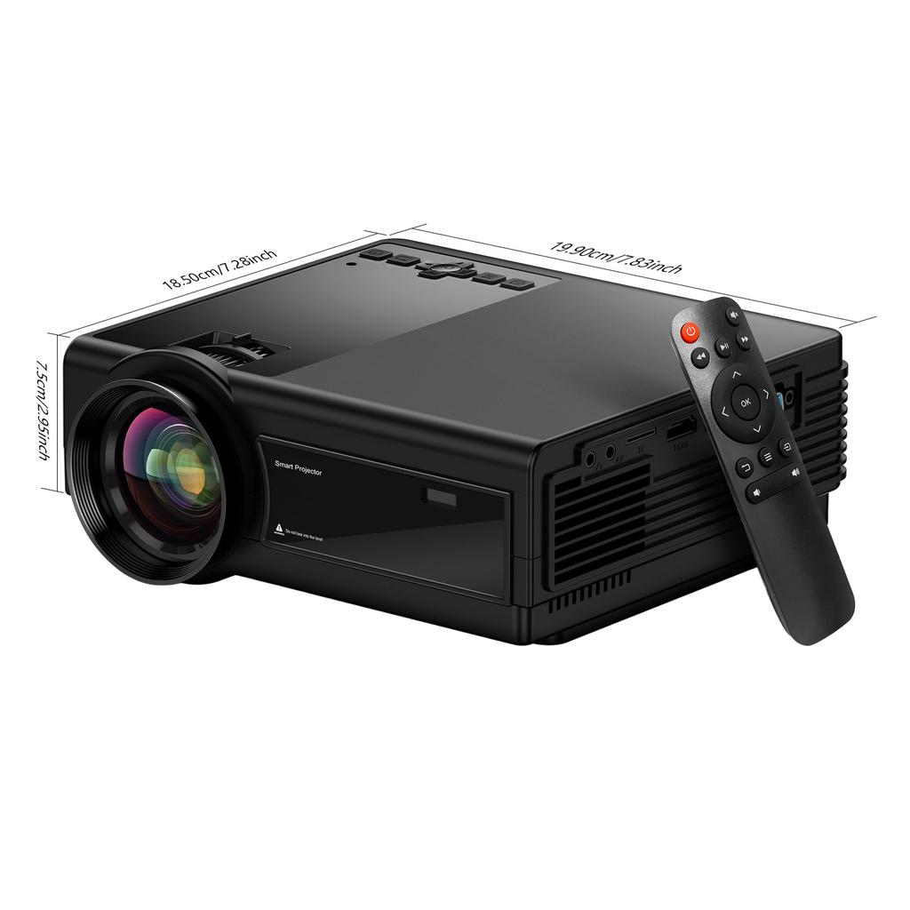 Projektor Przenośny Obsługujący 4K 5G WiFi Projektor Domowy Projektor Przenośny Zewnętrzny Wyświetlacz do 300" Projektor Filmowy Kompatybilny z TV Stick HDMI Telefon