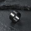 10mm Wide Minimalist Matte Brushed Titanium Steel Ring, Vintage Silver Men's Hip Hop Jewelry