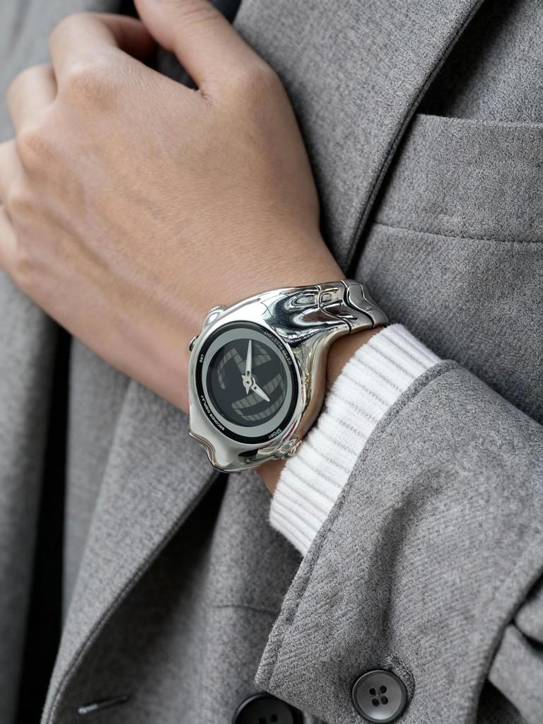 BENLYDESIGN Men's Digital Watch, Y2K Style, Retro Big Tick Display, Stainless Steel, Metal, Unisex, Stylish Gift, GL570