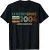 21 Years Old Legend Since 2004 21st Birthday T-Shirt