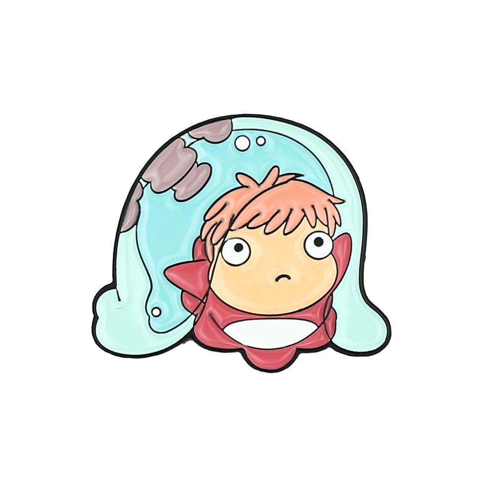 Japanischer Cartoon-Charakter Peripherie-Metallabzeichen niedlicher Chinchilla-Anstecker magisches kleines Mädchen Legierung
