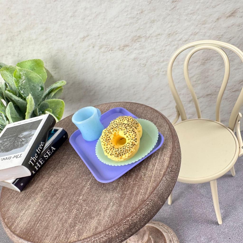 LifeStyleLittles 16 Scale Miniature Colorful Tray, Dollhouse Accessory, Figure Tableware, Serving Tray, Handmade Alloy