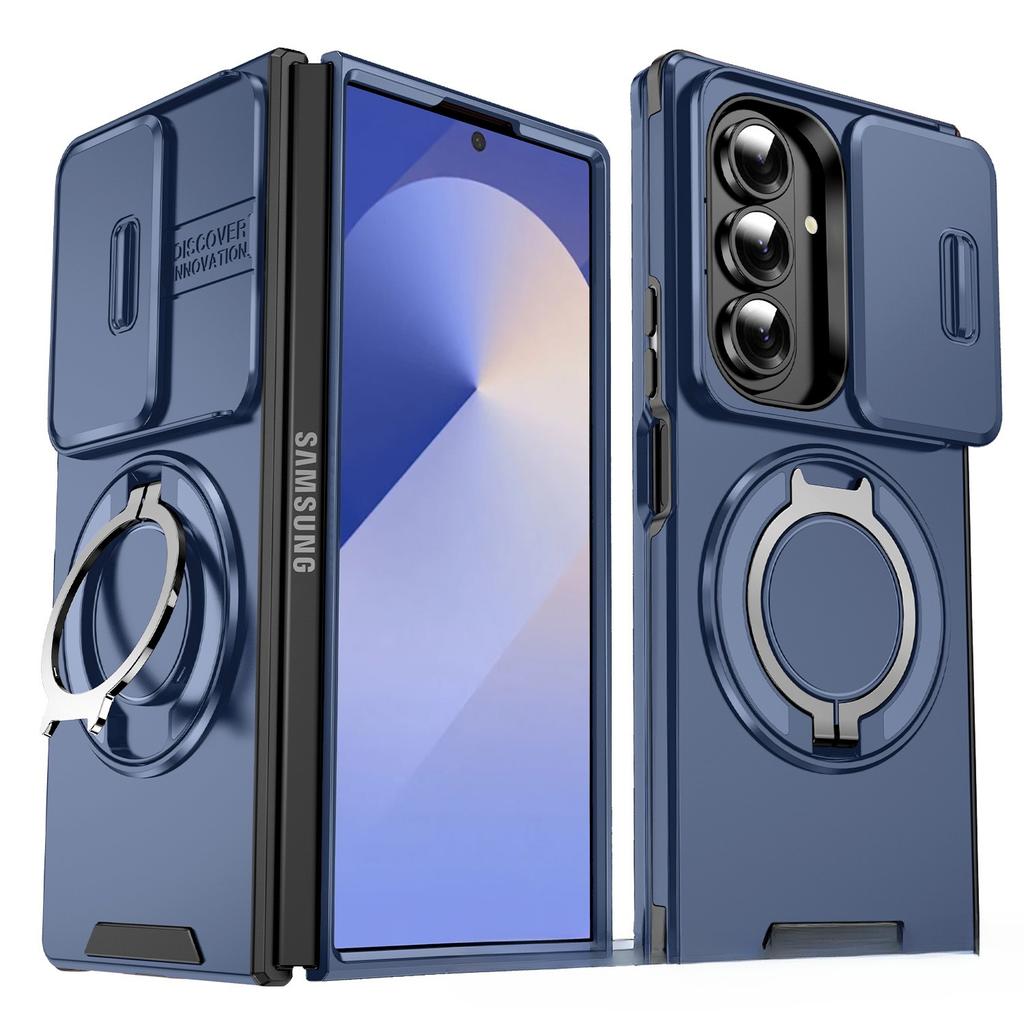 Samsung Z Fold7 Folding Mobile Phone Case Pick Up and Passenger Push Window Rotating Bracket Flip7 Car Magnetic Protective Cover