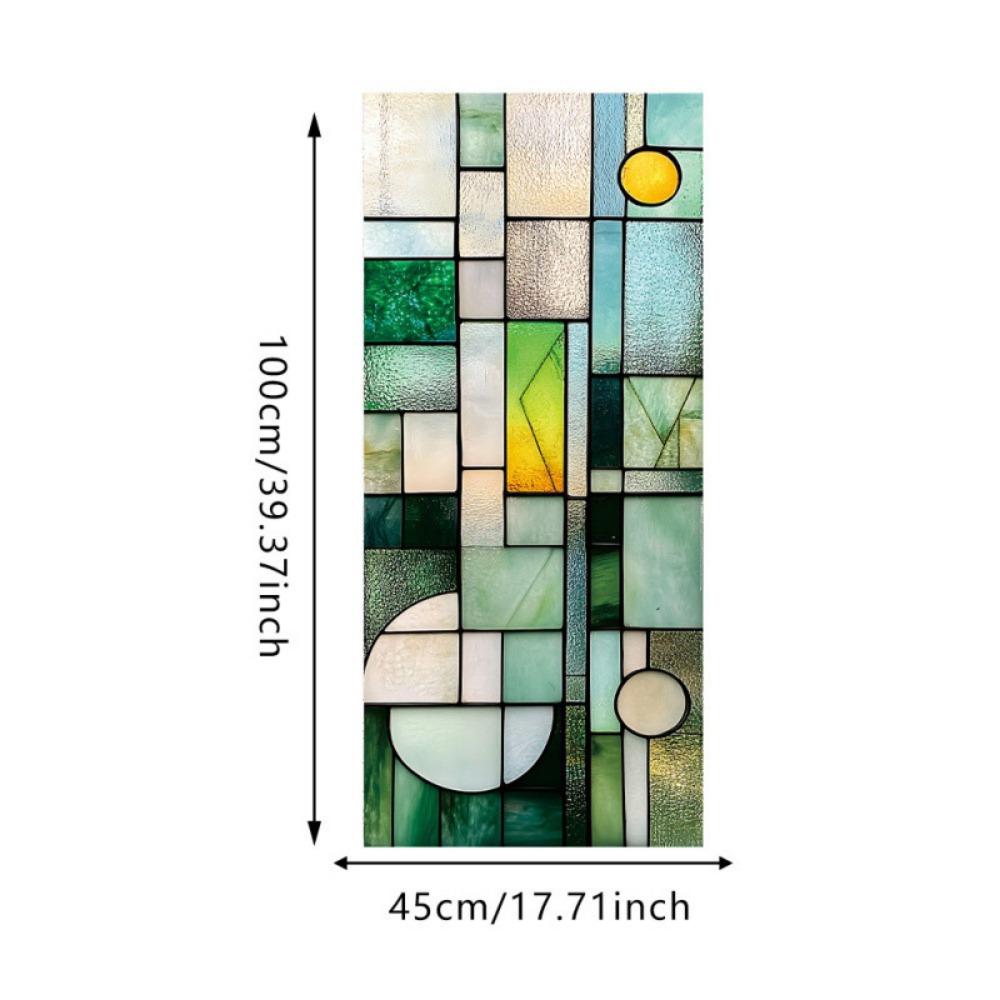 Static Cling Privacy Window Film Colorful Brick Decorative Window Stickers Home Decoration