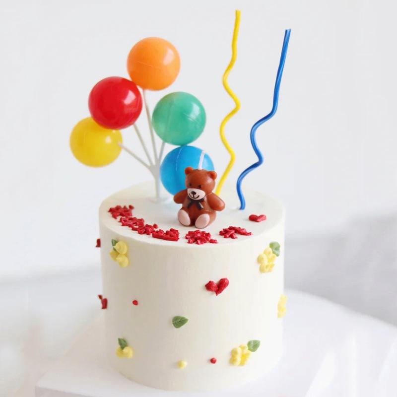 5PCS Bear Shaped Candles Cupcake Topper Baby Shower Favors 5 Bear Candles for Guests for Bear Party Supplies Decorations