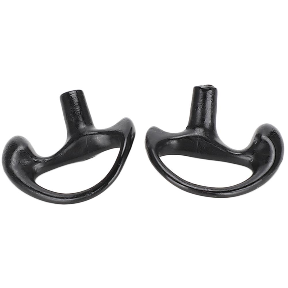 Comfortable Black Silica Gel Ear Mould Replacement for Most Coil Tube Kits (Large)