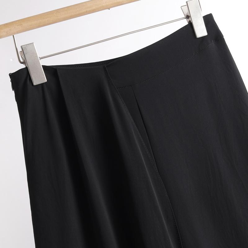 Women's Linen Blend Overlay Wide Leg Pants – High Waist Flowy Palazzo Trousers (Size 27-33)