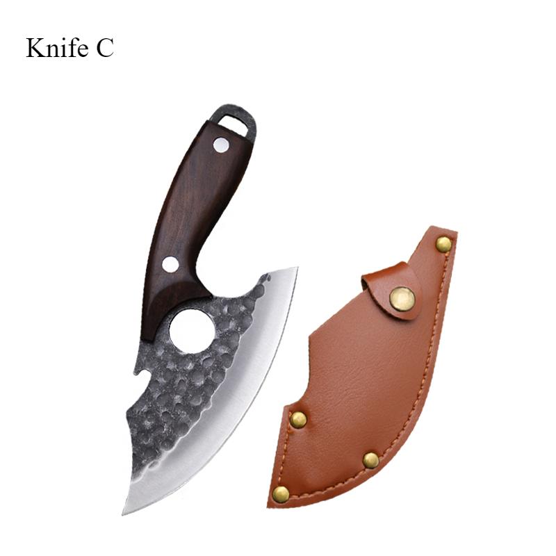 

Boning Knife Hand Forged Blade Butcher Knife Wooden Handel Cleaver Meat Fruit Vegetables Fish Kitchen Knives Chef Cooking C