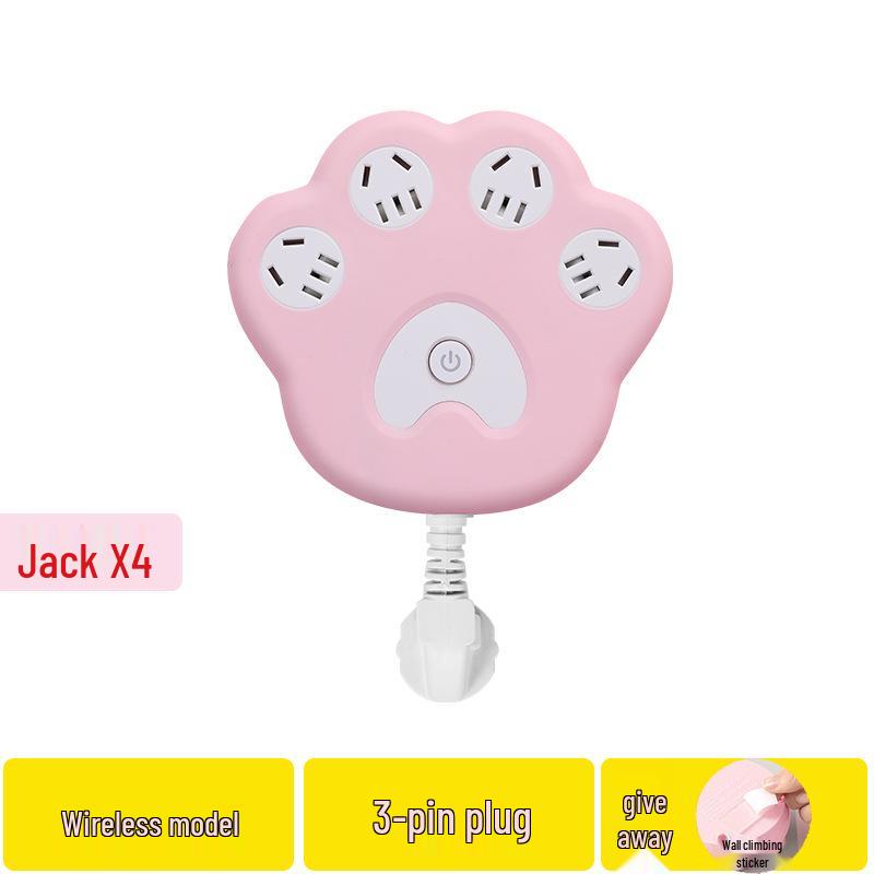 Creative Cat Paw Desktop Power Strip with USB - Multi-Outlet for Home or Office