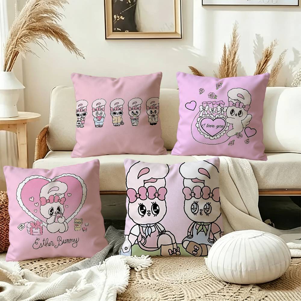 Esther Bunnys cartoon Cushion Cover Decorative Pillow Sofa Home Decor case pillow cases