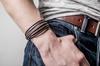 19cm Brunt Armbånd Lær Smykker Flettet Wrap Kjede Armbånd [SERASAR] Herre