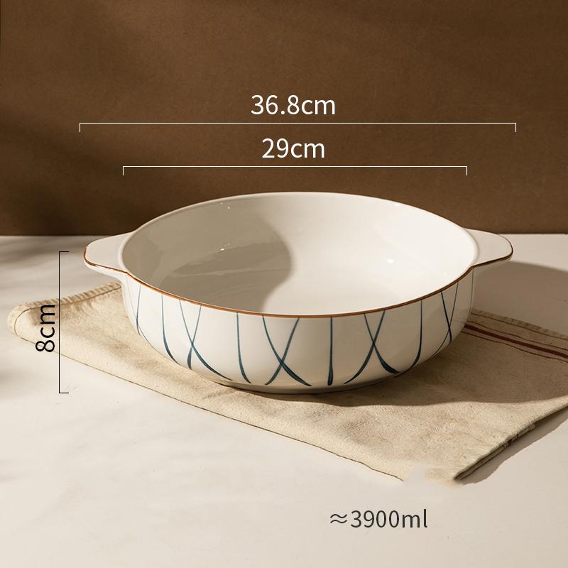 

Керамические миски в современном стиле, легкая, роскошная, для ресторана, большая миска для супа, изысканная, домашняя миска для рамена, высококачественная посуда