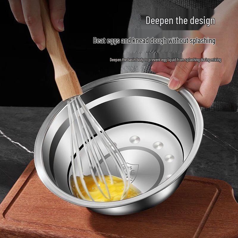 Deyoujin Stainless Steel Multi-Purpose Kitchen Bowl 22cm