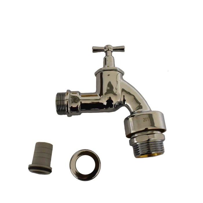 Robinet de machine à laver 3/4 pouce, Robinet à levier chromé, Clapet anti-retour