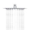 Tête de douche carrée inox 20 cm - Pluie, pivot 360°, économie d'eau 30%, filetage 1/2"