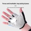 Breathable, Non-Slip Half-Finger Cycling Gloves with Silicone Palm Pad, Shock-Absorbing Protection, and High Elasticity for Outdoor Sports Fitness.