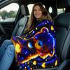 Glow-in-the-Dark Blue Bear Flannel Blanket - Soft & Lightweight for Sofa/Bed/Travel,Digital Print Cozy Gift for Family & Friends