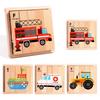 Wooden Wooden Animals Puzzle Matching Educational Traffic Wood Puzzle 3D Logical Thinking Educational Jigsaw Girls Boys