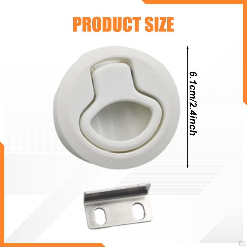 Flush Pull Latch Deck with Lift Ring Handle Multipurpose Cabinet Hardware Boat for Marine