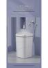 2026 Smart Sensor Trash Can: 14L with Blue Light Night Light, Press Ring Flip Lid & Spiral Pattern.