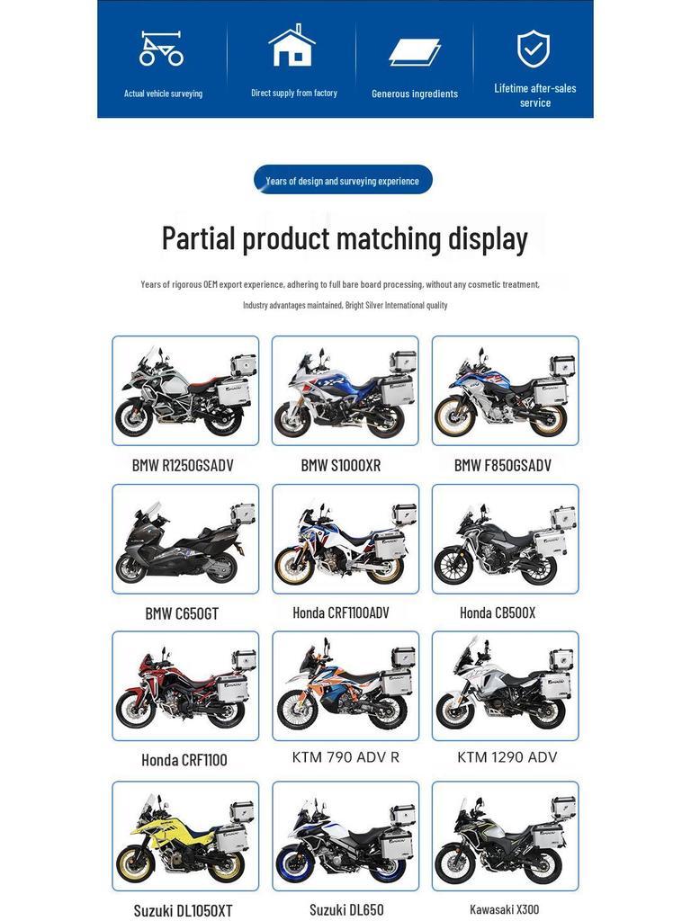 GSADV Crash Bar Bumper for KTM Duke 250/390 with Modified Top Box and Side Box Aluminum Alloy
