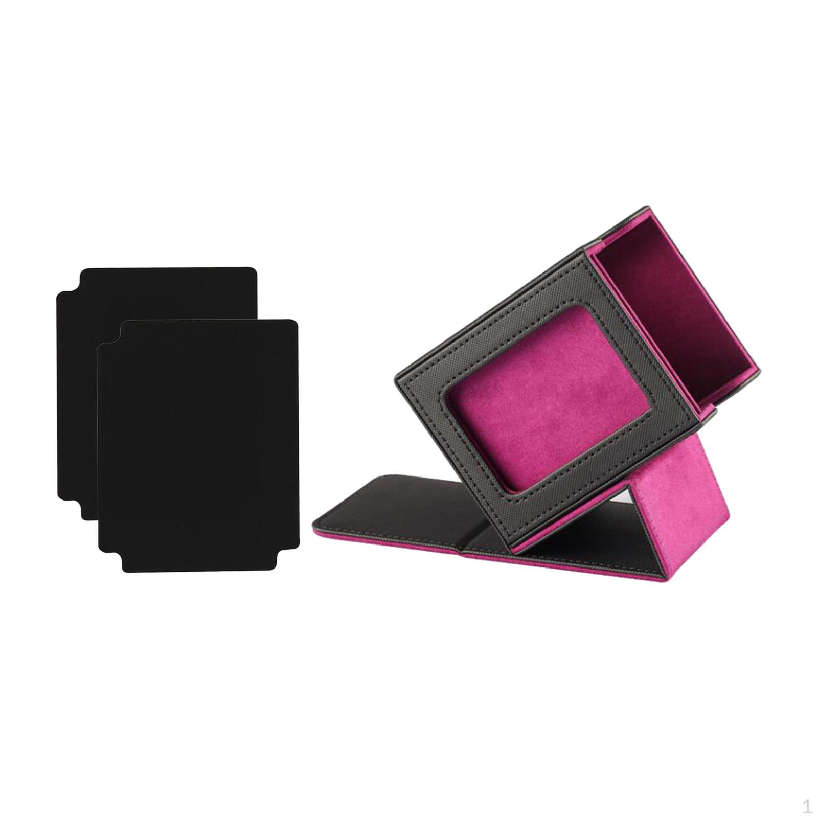 

Чехол-держатель для колоды карточек для хранения более 100 карт в рукавах Black Purple