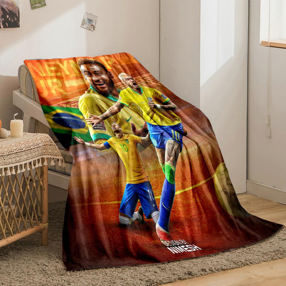 Soccer Player Designed Flannel blanket for bedroom, living room, sofa, and nap