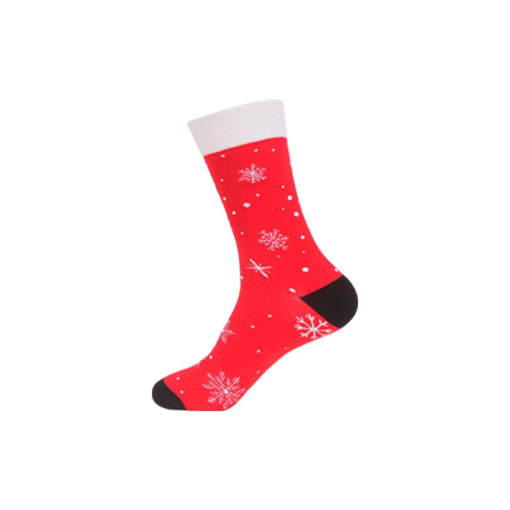 Autumn Santa & Reindeer Christmas Mid-Tube Cotton Socks for Men & Women - Trendy and Comfortable