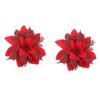 2PCS Glitter Christmas Flower Artificial Flowers Merry Christmas Decorations Home Xmas Tree Ornaments New Year Gift