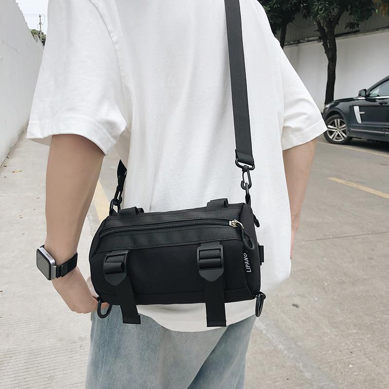 Casual Nylon Crossbody Bag for Women Men Shoulder Bag Lady Travel Shopper Bag Female Purses Korea Style Barrel-shaped