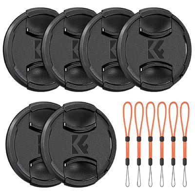 Konzept Objektivdeckel 52mm Set 6 Objektivdeckel 6 Riemen Objektivschutzkappe Innentyp K&F 12-teilig [Eigene Entwicklung] + Anti-Verlust Ein-Touch