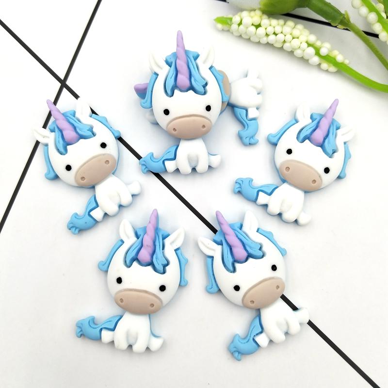 10pcs  Cartoon  Unicorn Flatback  Accessories Resin   DIY Scrapbooking