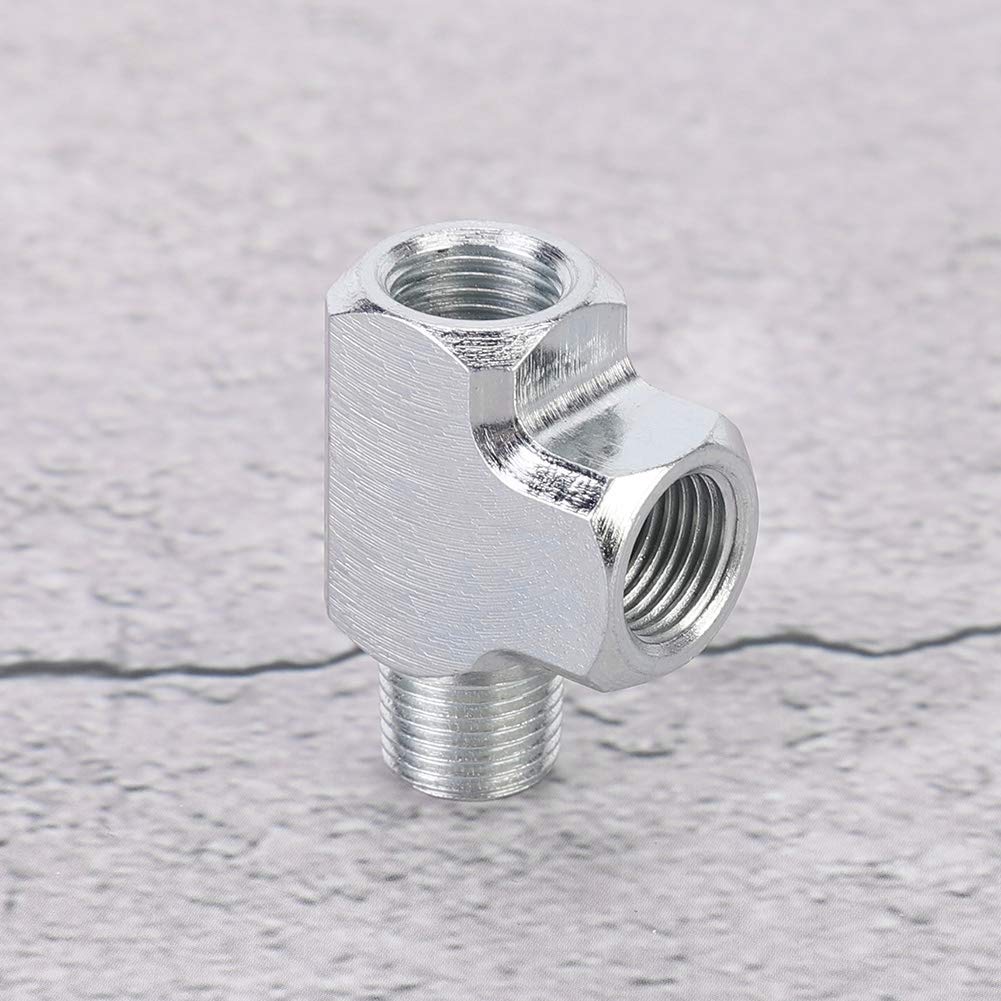 Gorgeri Hydraulic Sensor Sensor Pressure Gauge and Adapter Type T Connection Pipe 1/8 Tee 3 Way