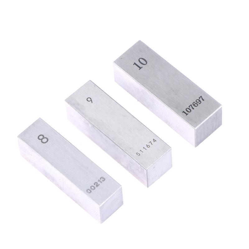 1 Pezzo 0,5/1/23/4/5/6/7/8/9/10 Mm Blocchi Quadro Acciaio Blocchi Calibro Blocchi di Misura Blocchi Quadro Acciaio