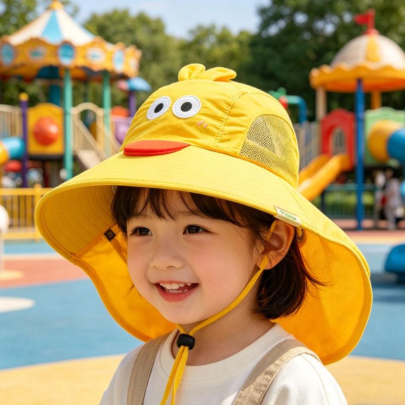 1-10 STuks Zomer Kinderen UV Bescherming Zon Hoed Baby Peuter Bucket Hoed Brede Rand Ademend Buiten Pet voor Jongens Meisjes