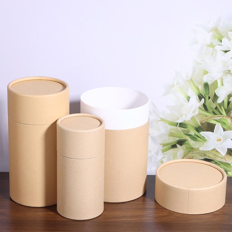 1 Stück ätherisches Öl Flaschenröhrchen Verpackungsbox Kraftkartonröhrchen Runde Kraftpapierbehälter für Stifte Teedose Kaffee