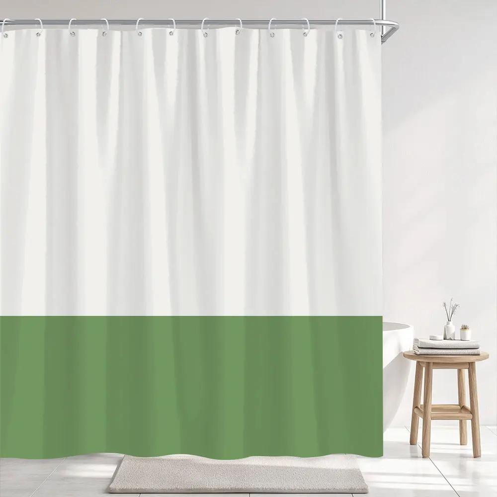 Abstract Geometric Lines Shower Curtain Simple Modern Style Striped Printed Polyester Fabric Shower Curtains Bathroom Decoration