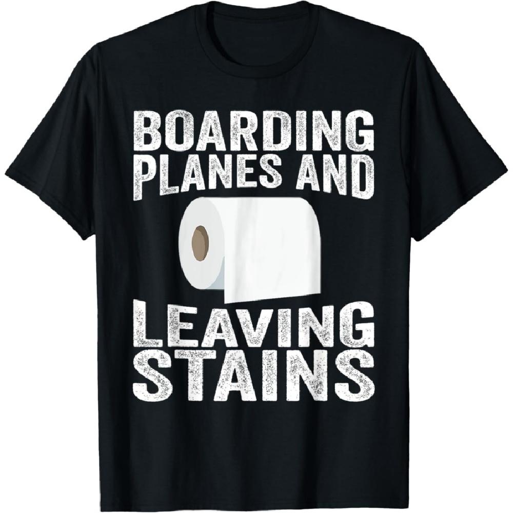

Boarding Planes Leaving Stains Funny Embarrassing Airport T-Shirt XXXXXL чёрный
