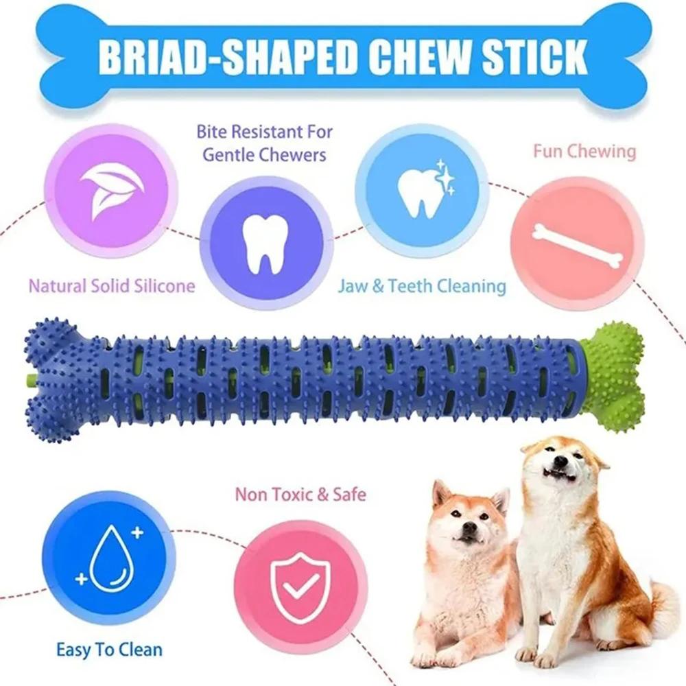 Bite Simulation Bone Grinding Stick Dog Toy Wear-resistant Massage Teeth Cleaning Interactive Advanced TPR Plastic Pet Supplies
