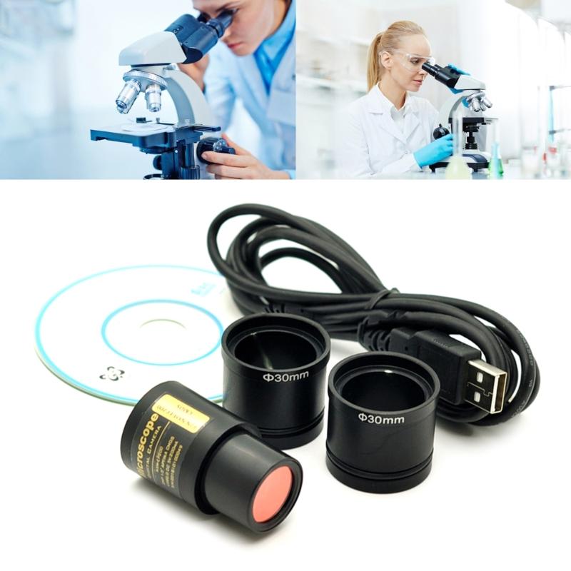 2Megapixel Digital Camera for Microscopes Eyepiece Mount USB2.0 Color Photography Video with 30mm 30.5mm Adapter Ring-