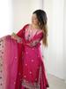 Indian Women Sharara Salwar Suit Party Wear Bollywood Ethnic Chinon Salwar Kameez Palazzo